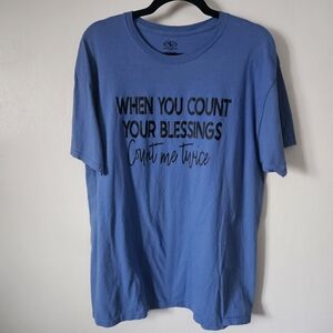 Athletic Works Blue Motivational Short Sleeve Tee